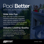 S.R. Smith heliX2 360° Pool Slide, 7'4" H, Gray Granite, 640 - 209 - 58124 – Vita Pool Supply