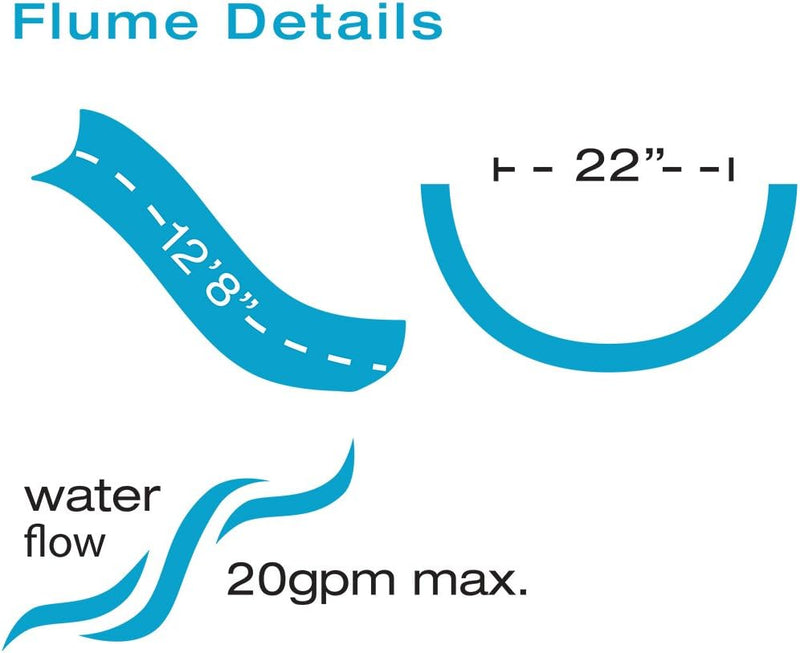 S.R. Smith heliX2 360° Pool Slide, 7'4" H, Gray Granite, 640 - 209 - 58124 – Vita Pool Supply