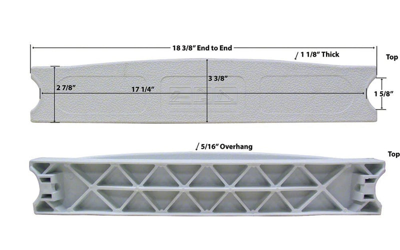 S.R. Smith Plastic Econoline Ladder Tread Step - 17.25" Width, LTDF - 101 - R – Vita Pool Supply