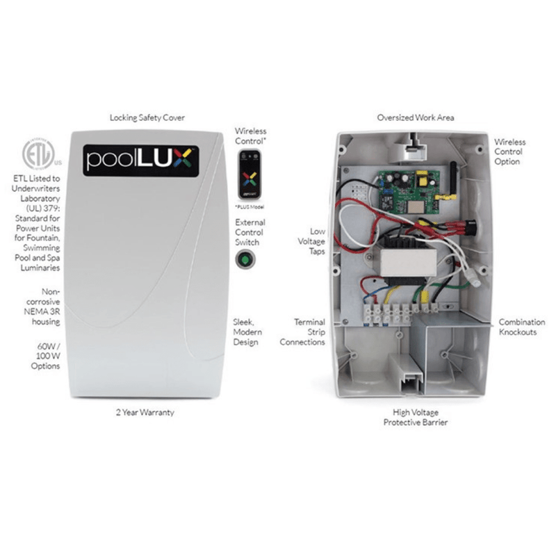 S.R. Smith poolLUX Plus LED Light Control Transformer 60W with Remote (PLX - PL60) – Vita Pool Supply