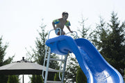 S.R. Smith Rogue2 Pool Slide, 8' H, Blue, Left Turn, 610 - 209 - 5823 – Vita Pool Supply