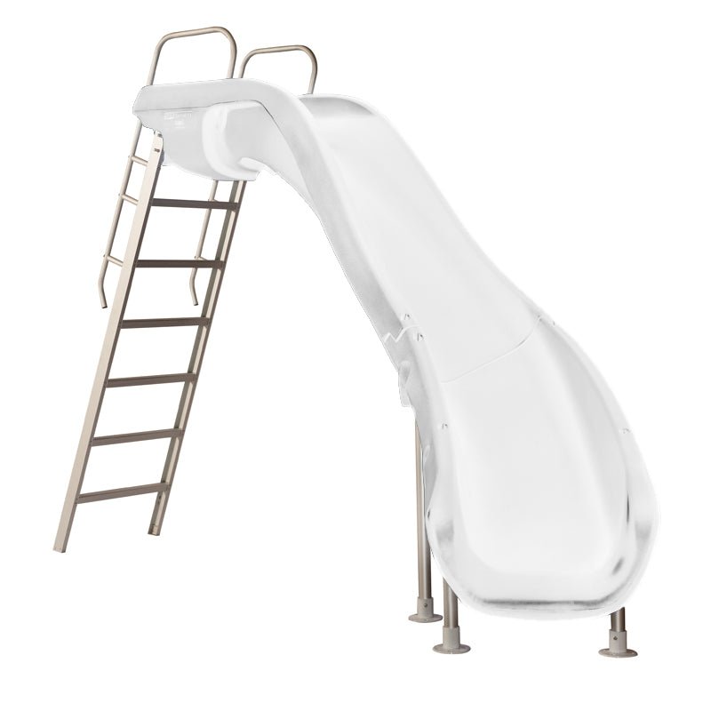 S.R. Smith Rogue2 Pool Slide, 8' H, White, Right Turn, 610 - 209 - 5812 – Vita Pool Supply