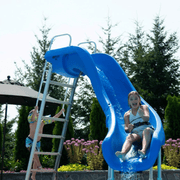 S.R. Smith Rogue2 Pool Slide, Blue, Left Turn, 610 - 209 - 5823 – Vita Pool Supply