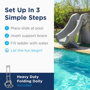 S.R. Smith SlideAway 5' Removable Pool Slide, Gray, 660 - 209 - 5820 – Vita Pool Supply