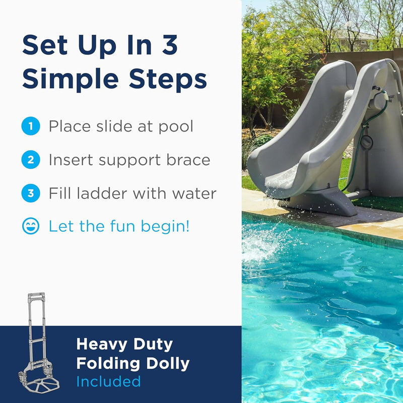 S.R. Smith SlideAway 5' Removable Pool Slide, Gray, 660 - 209 - 5820 – Vita Pool Supply