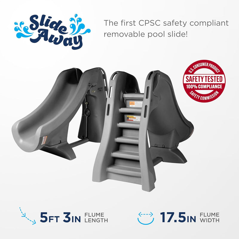 S.R. Smith SlideAway 5' Removable Pool Slide, Gray, 660 - 209 - 5820 – Vita Pool Supply