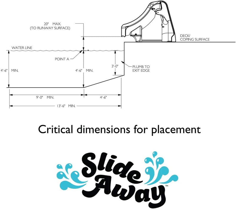 S.R. Smith SlideAway 5' Removable Pool Slide, Gray, 660 - 209 - 5820 – Vita Pool Supply
