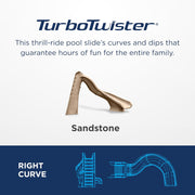 S.R. Smith Turbo Twister Pool Slide, 8'7" H, Sandstone, Right Turn, 688 - 209 - 58123 – Vita Pool Supply