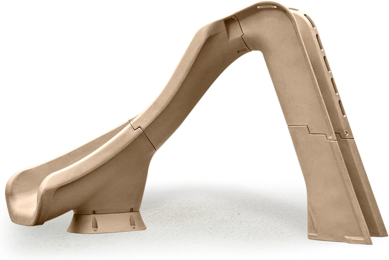 S.R. Smith Typhoon Pool Slide, 7'4" H, Sandstone, Left Turn, 670 - 209 - 58223 – Vita Pool Supply
