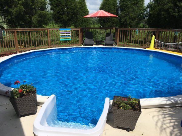 Sunset Cove™ Oval 20 Mil Vinyl Overlap Pool Liner, Expandable Up to 6' / 72" – Vita Pool Supply