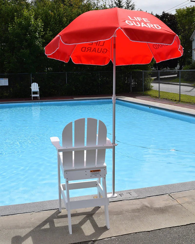 Tailwind LG505 White Plastic Lifeguard Chair, 30" Seat Height, 33" Length – Vita Pool Supply