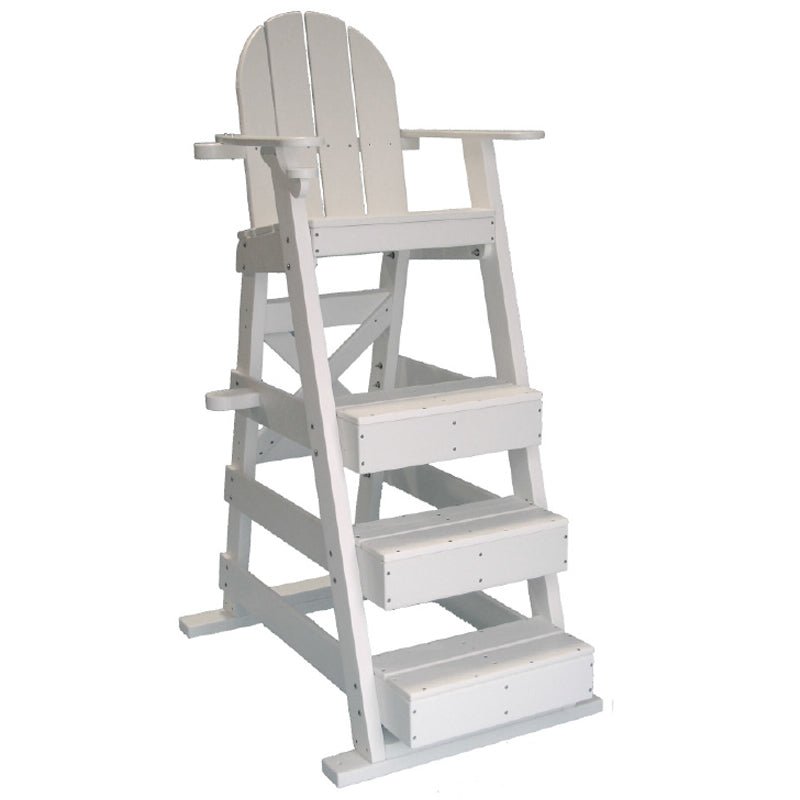 Tailwind LG515 White Plastic Lifeguard Chair, 50" Seat Height, 43" Length – Vita Pool Supply