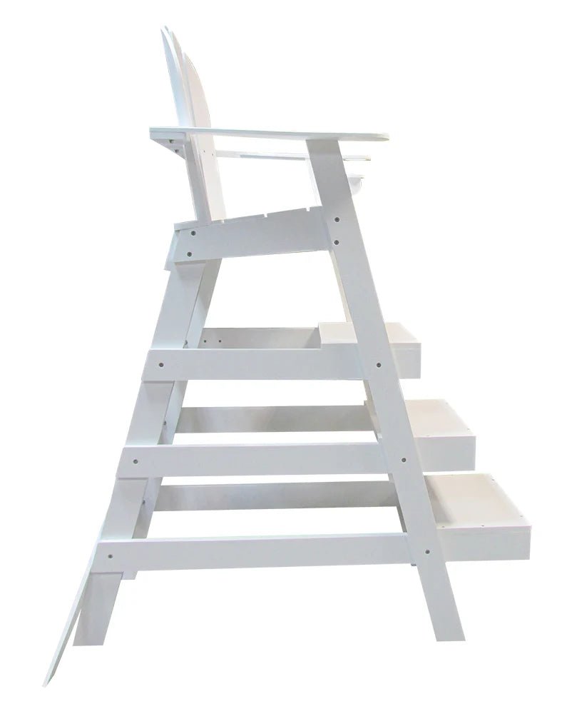Tailwind LG515 White Plastic Lifeguard Chair, 50" Seat Height, 43" Length – Vita Pool Supply