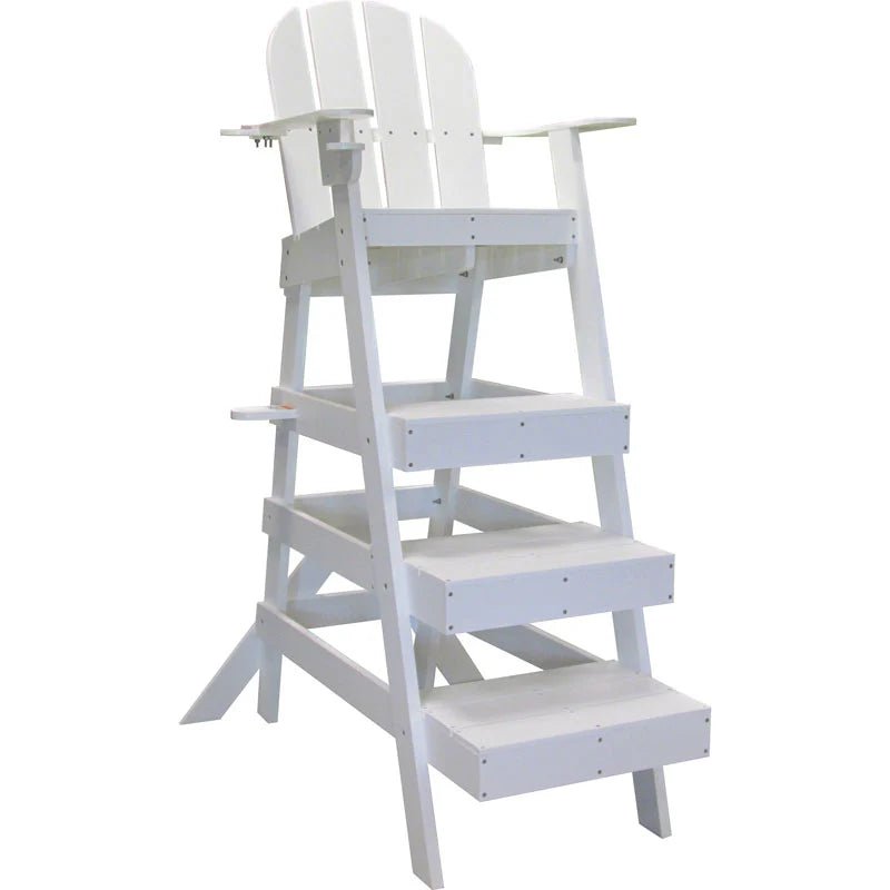 Tailwind LG515 White Plastic Lifeguard Chair, 50" Seat Height, 43" Length – Vita Pool Supply