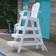 Tailwind LG515 White Plastic Lifeguard Chair, 50" Seat Height, 43" Length – Vita Pool Supply