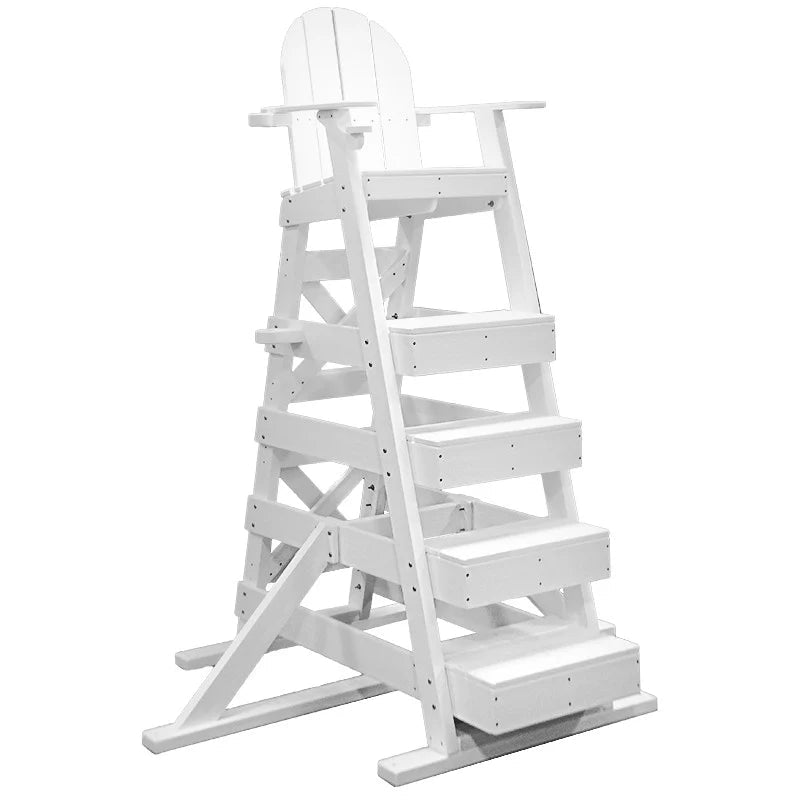 Tailwind LG517 White Plastic Lifeguard Chair, 60" Seat Height, 49" Length – Vita Pool Supply