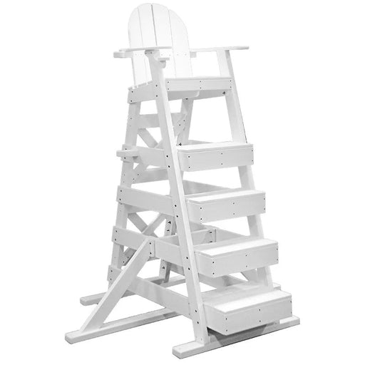 Tailwind LG517 White Plastic Lifeguard Chair, 60" Seat Height, 49" Length – Vita Pool Supply