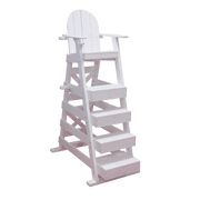 Tailwind LG517 White Plastic Lifeguard Chair, 60" Seat Height, 49" Length – Vita Pool Supply