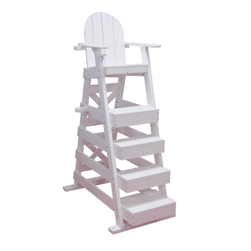 Tailwind LG517 White Plastic Lifeguard Chair, 60" Seat Height, 49" Length – Vita Pool Supply