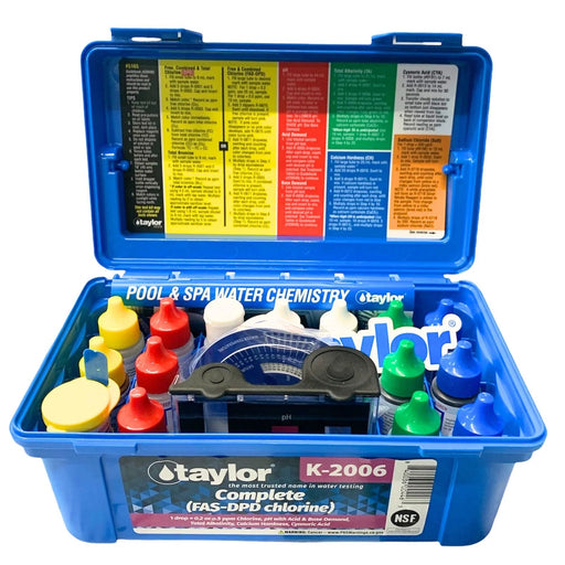 Taylor K - 2006 - 6 Complete Kit Chlorine, pH, Alkalinity, Hardness, CYA FAS - DPD–High Range – Vita Pool Supply