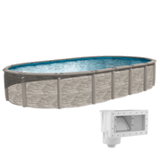 Trendium Azor Oval Above - Ground Pool Kit, 54" Wall Height, 8" Resin Top Rails, Salt - Friendly – Vita Pool Supply