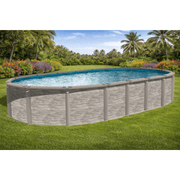 Trendium Azor Oval Above - Ground Pool Kit, 54" Wall Height, 8" Resin Top Rails, Salt - Friendly – Vita Pool Supply