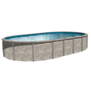 Trendium Azor Oval Above - Ground Pool Kit, 54" Wall Height, 8" Resin Top Rails, Salt - Friendly – Vita Pool Supply