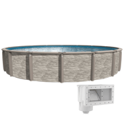 Trendium Azor Round Above Ground Pool Kit, 54" Wall Height, 8" Resin Top Rails, Salt - Friendly – Vita Pool Supply