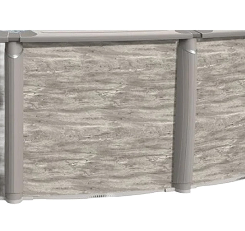 Trendium Azor Round Above - Ground Pool, Skimmer Included, 54" Wall Height, 8.9" Resin Top Rails – Salt - Friendly – Vita Pool Supply