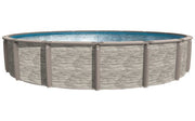 Trendium Azor Round Above - Ground Pool, Skimmer Included, 54" Wall Height, 8.9" Resin Top Rails – Salt - Friendly – Vita Pool Supply