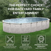 Trendium Oval Magnus Above Ground Pool Kit, 54" Wall Height, 7" Resin Top Rails, Salt - Friendly – Vita Pool Supply