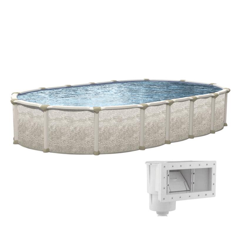 Trendium Oval Magnus Above Ground Pool Kit, 54" Wall Height, 7" Resin Top Rails, Salt - Friendly – Vita Pool Supply