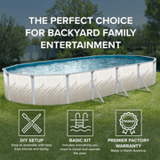 Trendium Pretium Esprit 52" Oval Steel Pool Kit with Skimmer - 6" Rails – Vita Pool Supply