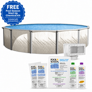 Trendium Pretium Esprit Round Above Ground Pool Kit, 52" Wall Height, 6" Steel Top Rails – Vita Pool Supply