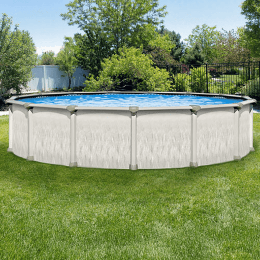 Trendium Pretium Ohana Round Above Ground Pool Kit, 52" Wall Height, 7" Steel Top Rails – Vita Pool Supply