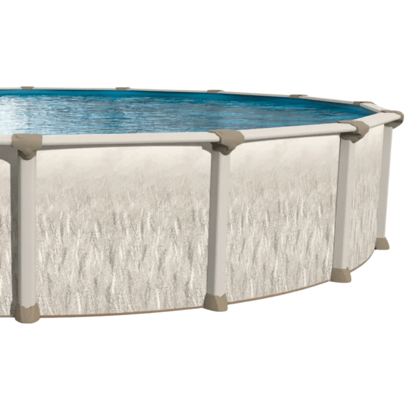 Trendium Pretium Ohana Round Above Ground Pool Kit, 52" Wall Height, 7" Steel Top Rails – Vita Pool Supply