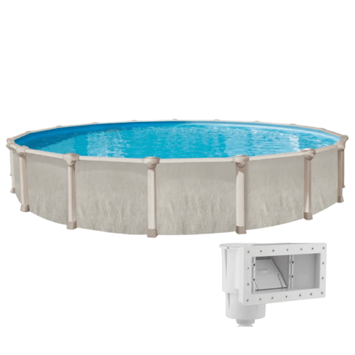 Trendium Pretium Ohana Round Above Ground Pool Kit, 52" Wall Height, 7" Steel Top Rails – Vita Pool Supply