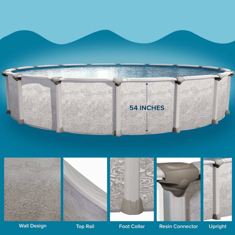 Trendium 33' Round Magnus Above Ground Pool Kit, 54" Height – Vita Pool Supply
