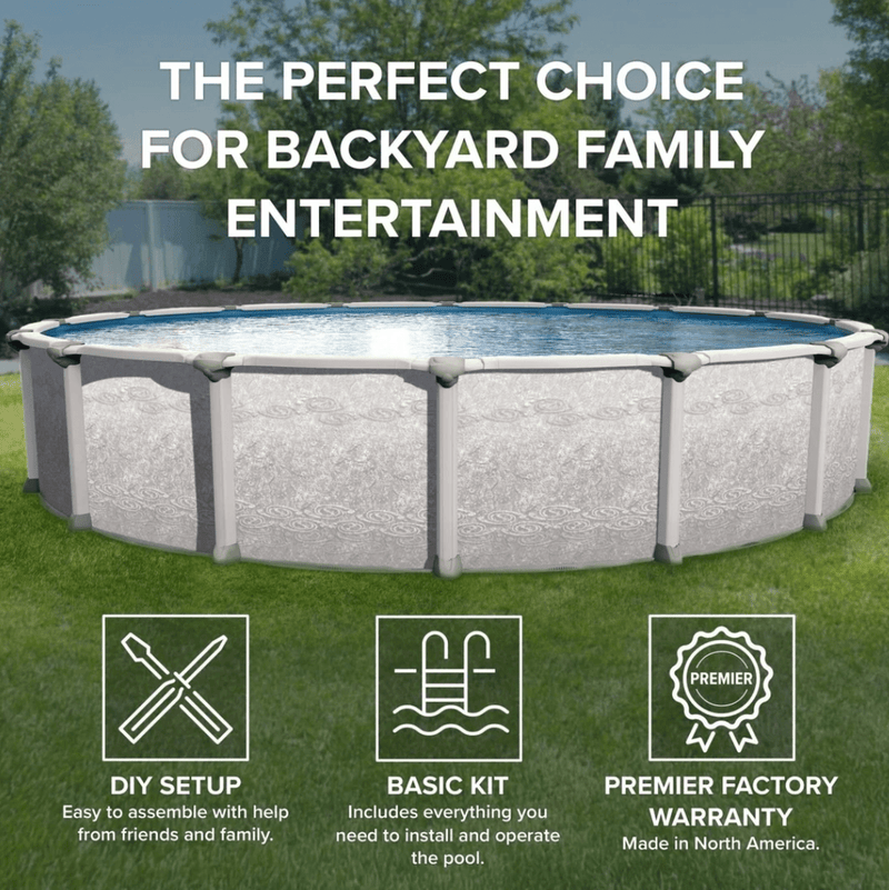 Trendium 33' Round Magnus Above Ground Pool Kit, 54" Height – Vita Pool Supply