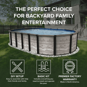 Trevi Costa Hollywood 52" Oval Steel Pool Kit with Skimmer - 6" Rails – Vita Pool Supply