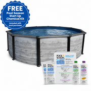 Trevi Costa Hollywood Round Above - Ground Pool, Skimmer Included, 52" Wall Height, 6" Steel Top Rails – Vita Pool Supply