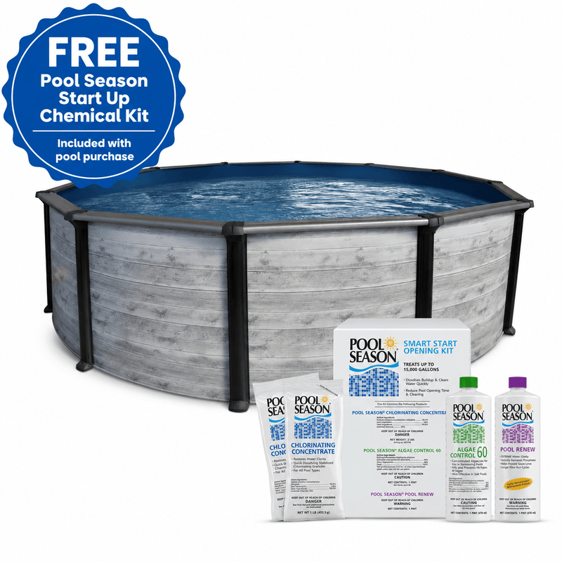 Trevi Costa Hollywood Round Above - Ground Pool, Skimmer Included, 52" Wall Height, 6" Steel Top Rails – Vita Pool Supply