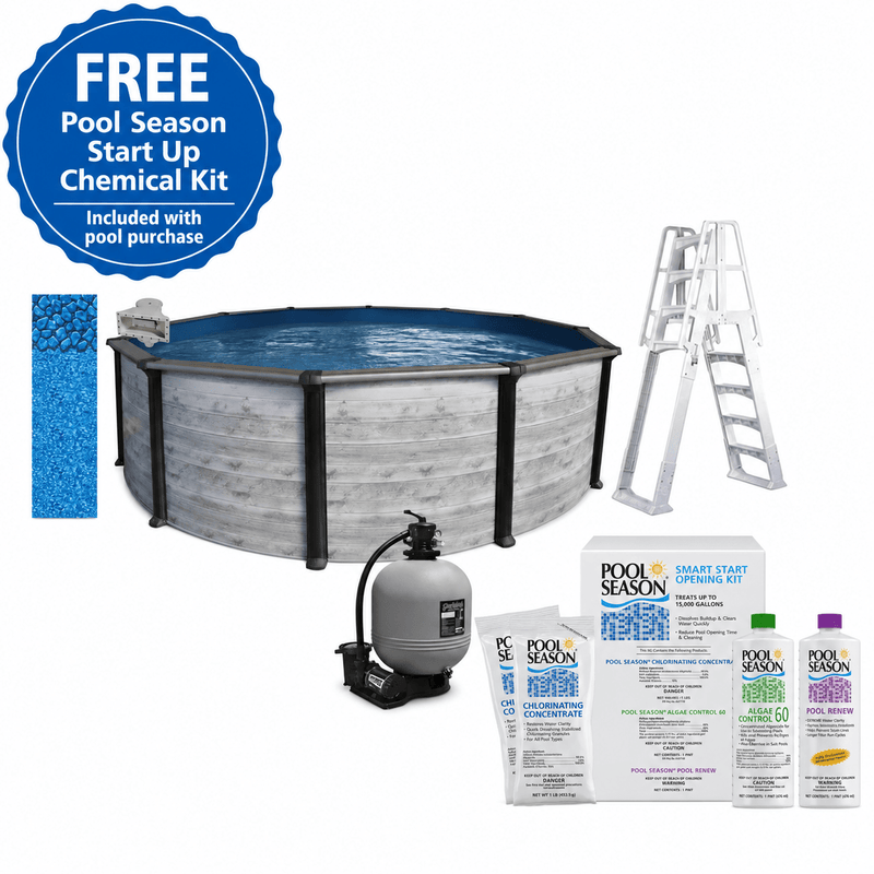 Trevi Costa Hollywood Steel Round Above Ground Pool Package, 52" Wall Height – Vita Pool Supply