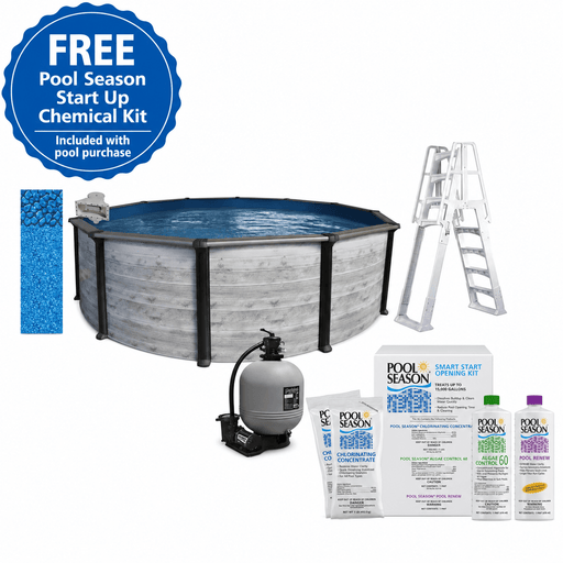 Trevi Costa Hollywood Steel Round Above Ground Pool Package, 52" Wall Height – Vita Pool Supply