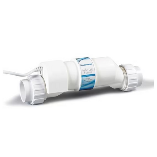 A Hayward W3GLX-CELL-5 AquaTrol Salt Cell with a 15 ft. cord and connectors on both ends, featuring a central label, is ideal for above ground pools up to 20,000 gallons.