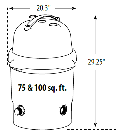Waterway 100 Sq Ft Cartridge Filter System with 2 HP Pump, 520 - 5147 - 3S – Vita Pool Supply