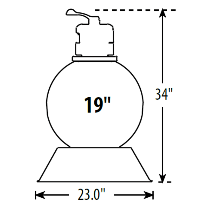 Waterway 19" 2.0 Sq Ft ClearWater Top Mount Sand Filter FS019 – Vita Pool Supply