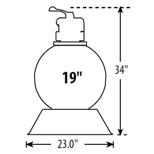 Waterway 19" 2.0 Sq Ft ClearWater Top Mount Sand Filter FS019 – Vita Pool Supply