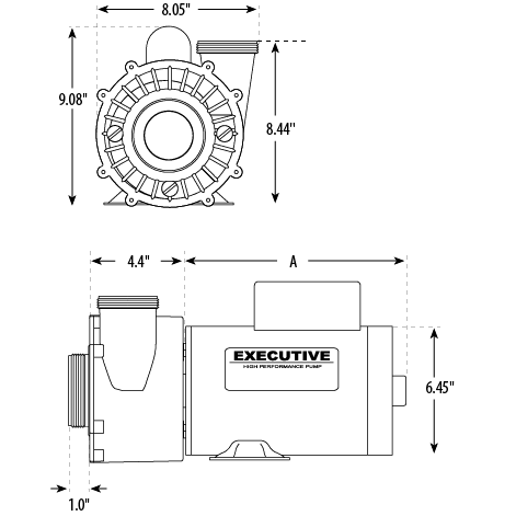 Waterway 2-Speed Executive 56-Frame Spa Pump