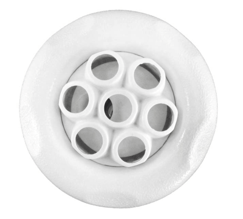 Waterway 229 - 8030B 5 - Scallop Massage Thread - In Poly Storm Gunite Jet Internal, White, Scallop Textured
